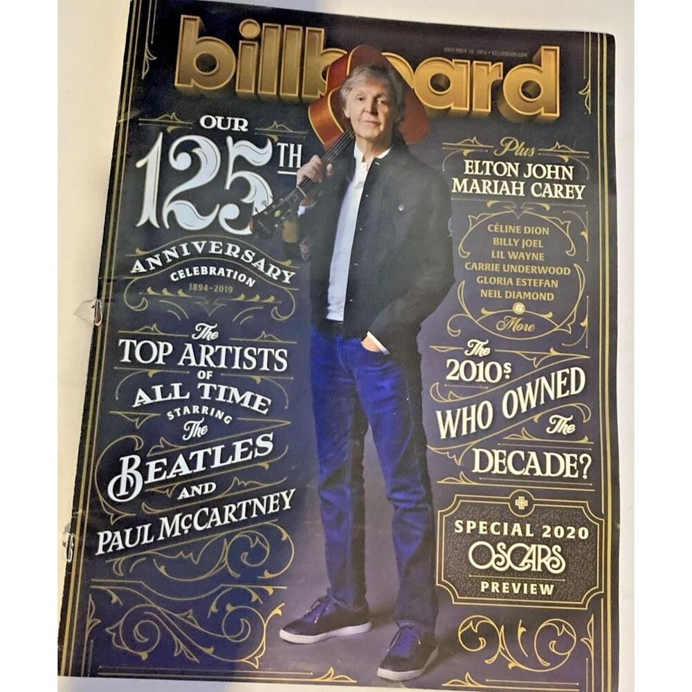 November 2019 issue of Billboard Magazine featuring Paul McCartney